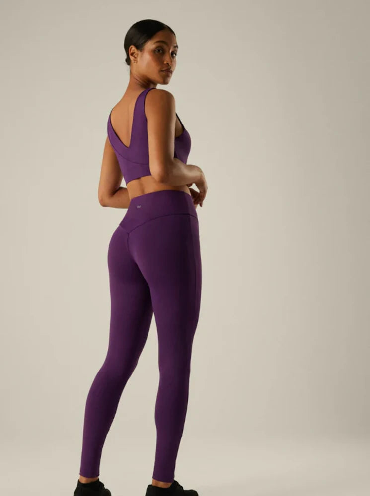 Leggings deportivo bolsillo interior violeta