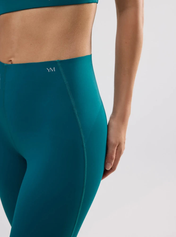 Leggings deportivos compressive largos vientre plano deep emerald