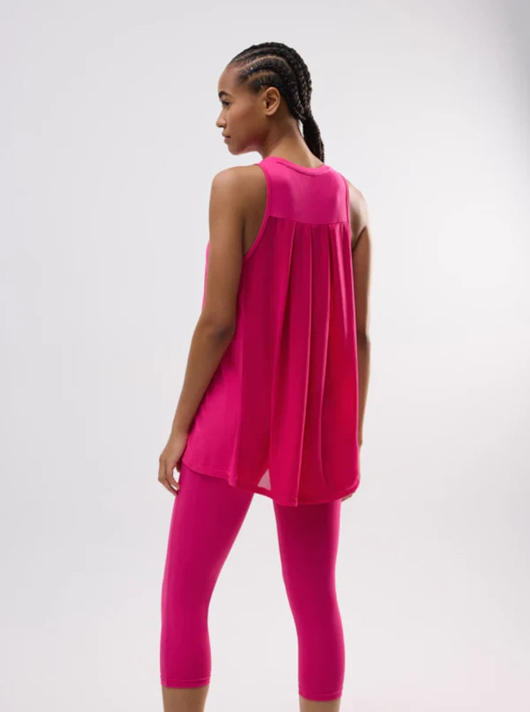 Camiseta deportiva sin mangas fucsia Ysabel Mora