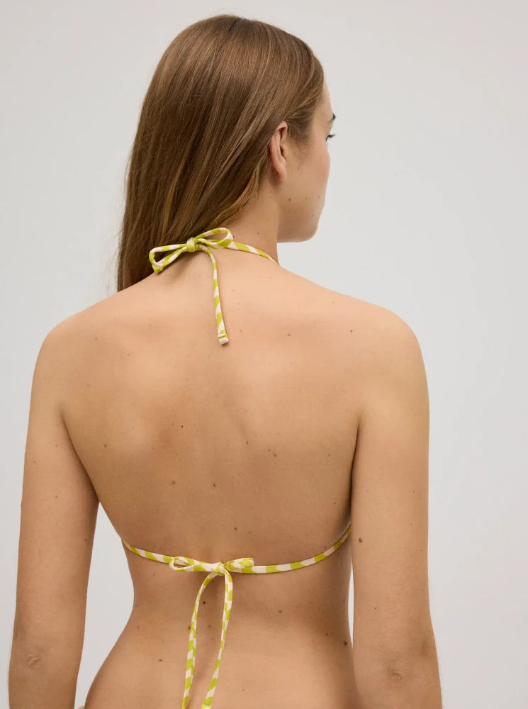 Ondas Lima - Top de bikini triángulo para mujer