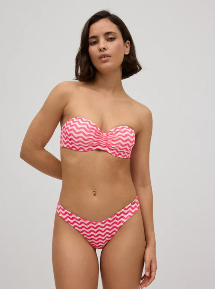 Ondas Fucsia - Braguita de bikini brasileña para mujer