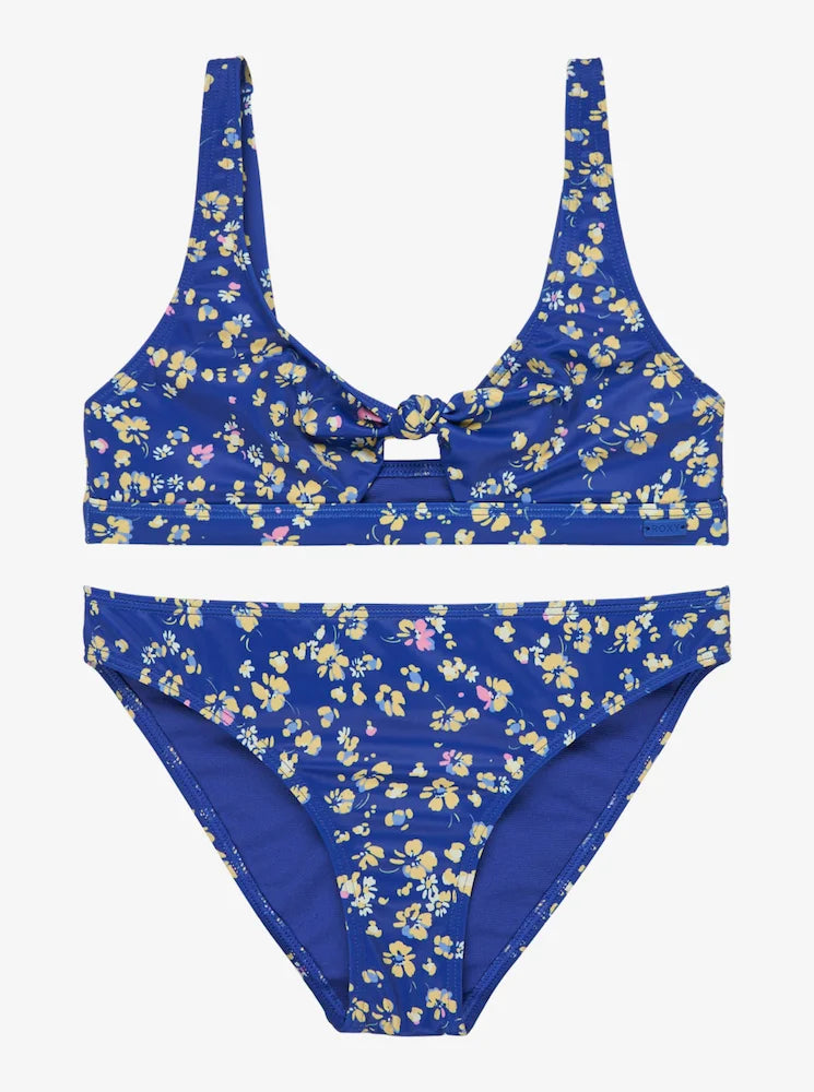 Shadow Floral Azul - Conjunto de Baño de Dos Piezas para Chicas