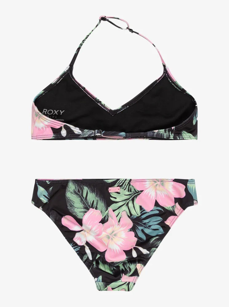 Shadow Floral Brasic de Roxy - Conjunto de Baño de Dos Piezas para Chicas