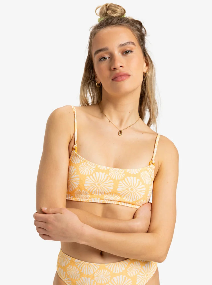 Tropical Tile - Top de bikini bralette para mujer Roxy