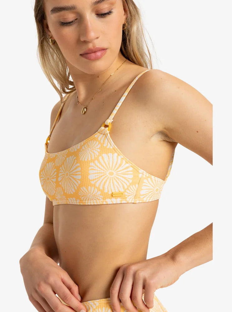 Tropical Tile - Top de bikini bralette para mujer Roxy