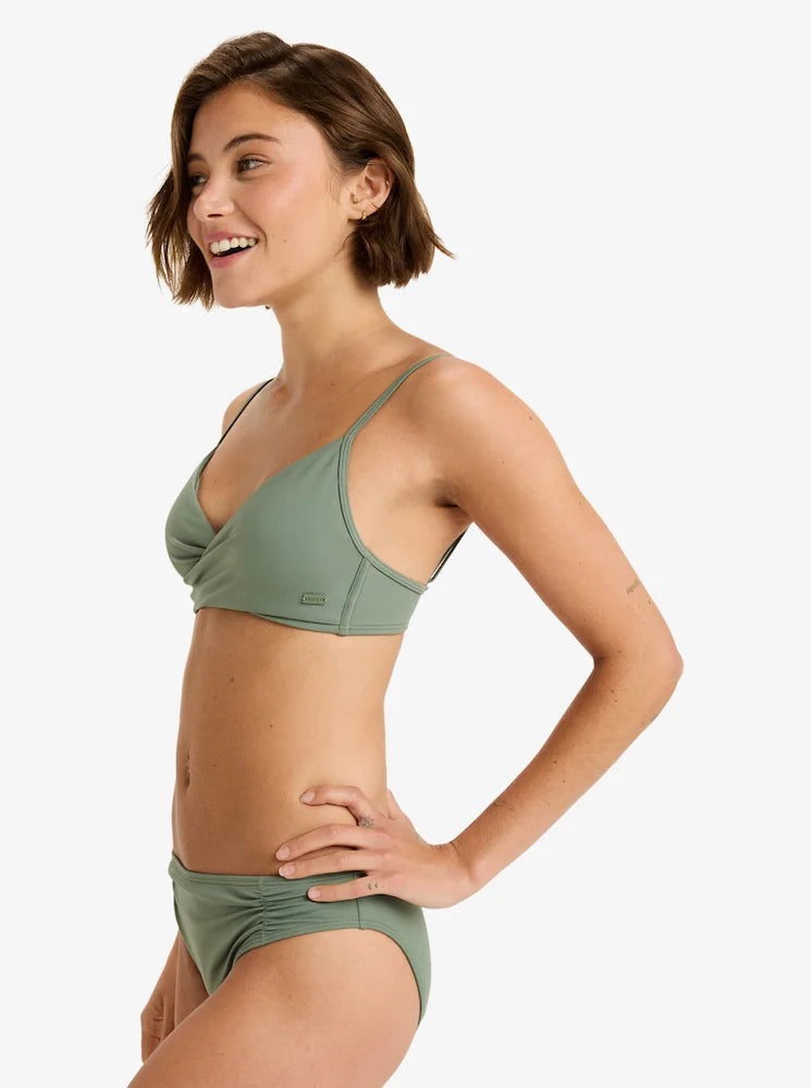 Beach Classics Agave Green - Braga de bikini hipster para mujer