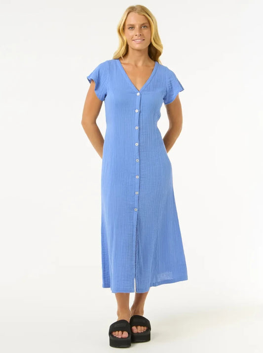Premium surf azul - Vestido largo para mujer