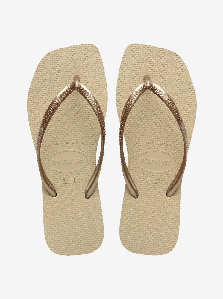 Havaianas H. Slim Square FC Areia - Sandalias para mujer