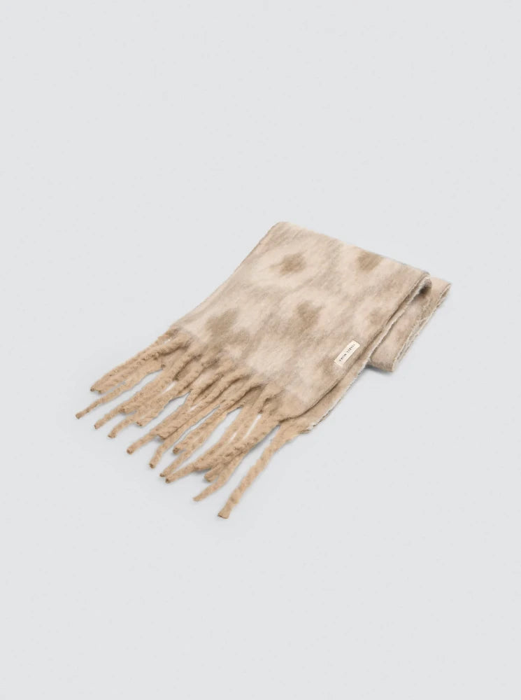 Bufanda estampada marrón