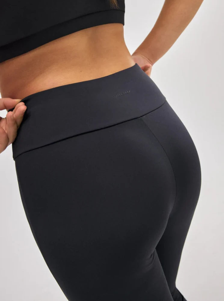 Leggings térmicos deportivos flare interior afelpado negro