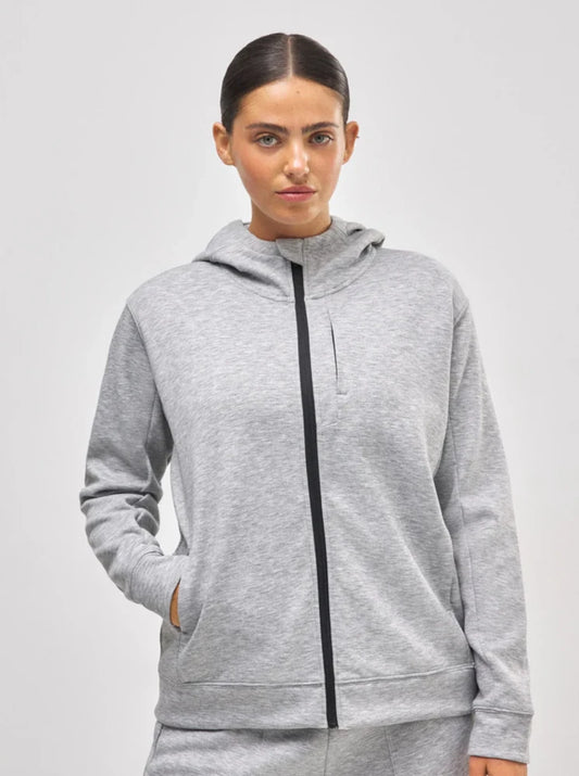 Chaqueta deportiva con capucha gris