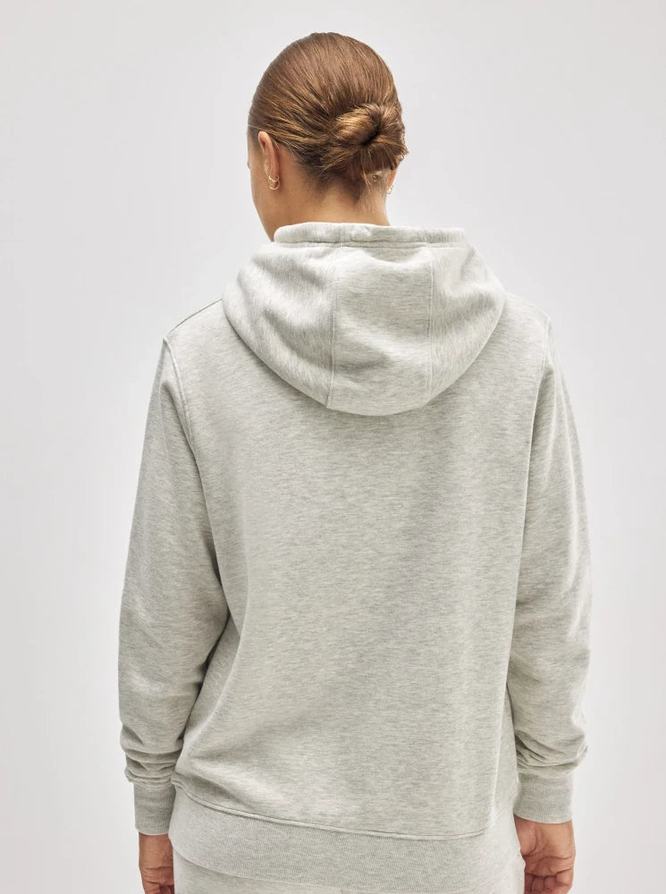 Sudadera con capucha ajustable interior afelpado gris