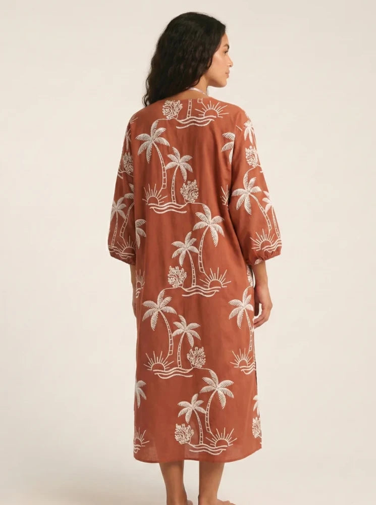 Kaftan Argile Terracota Robin Collection