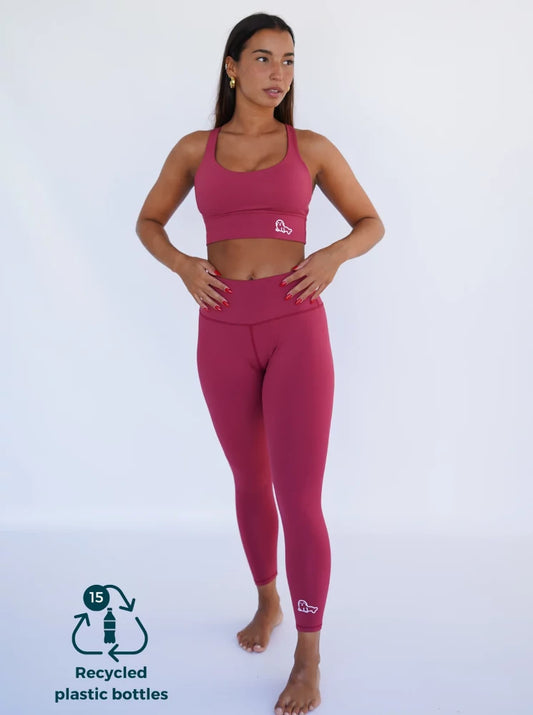 Legging deportivo Seal Granate de Fitplanet