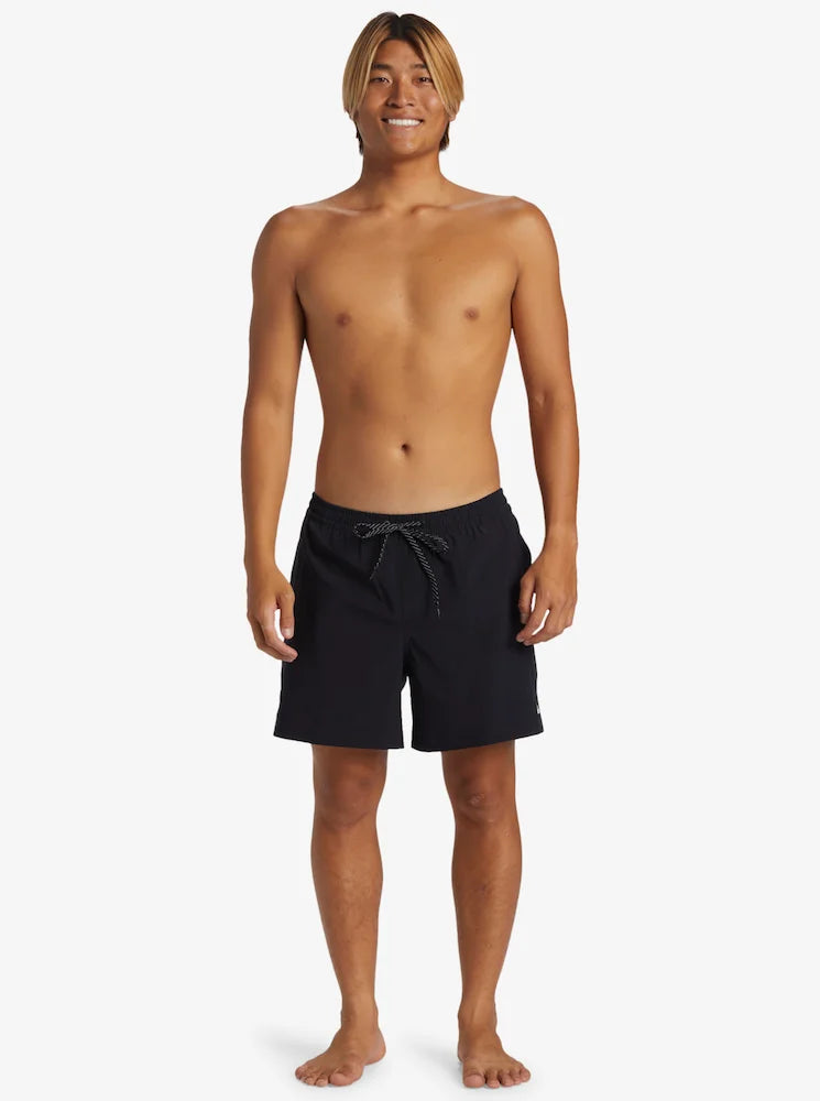 Surfsilk Solid Volley 16" Negro - Bañador para Hombre de Quiksilver