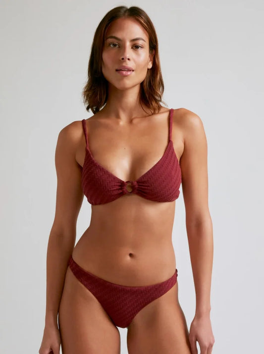 Bikini Ring Burdeos Robin Collection - Top de bikini para mujer