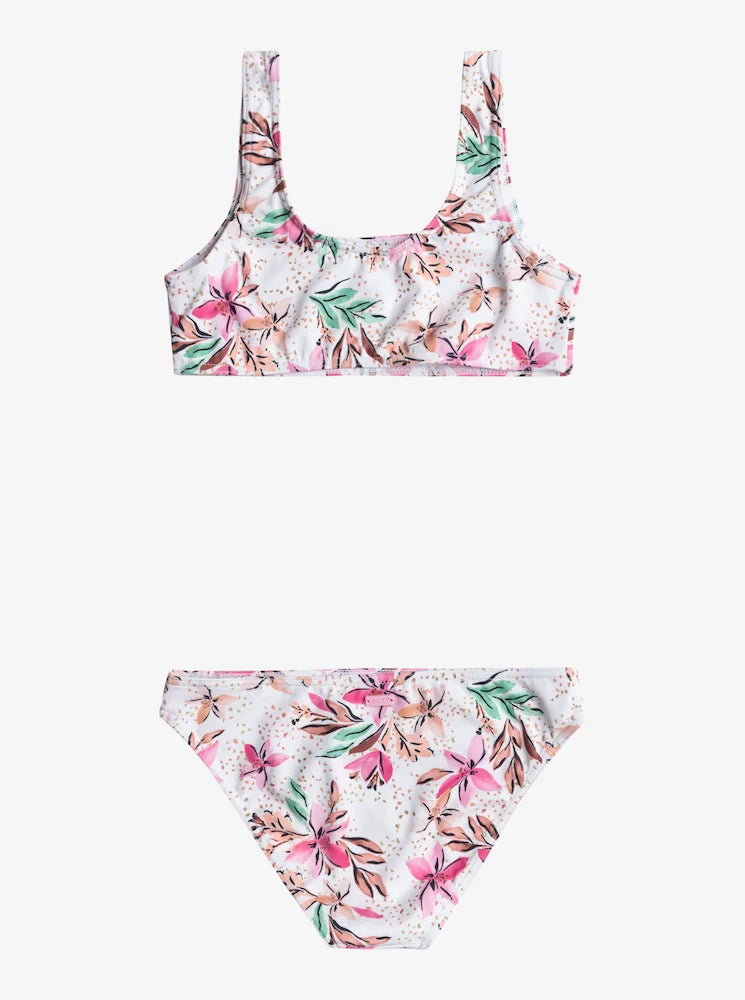 Happy Tropical - Conjunto de bikini bralette para niñas