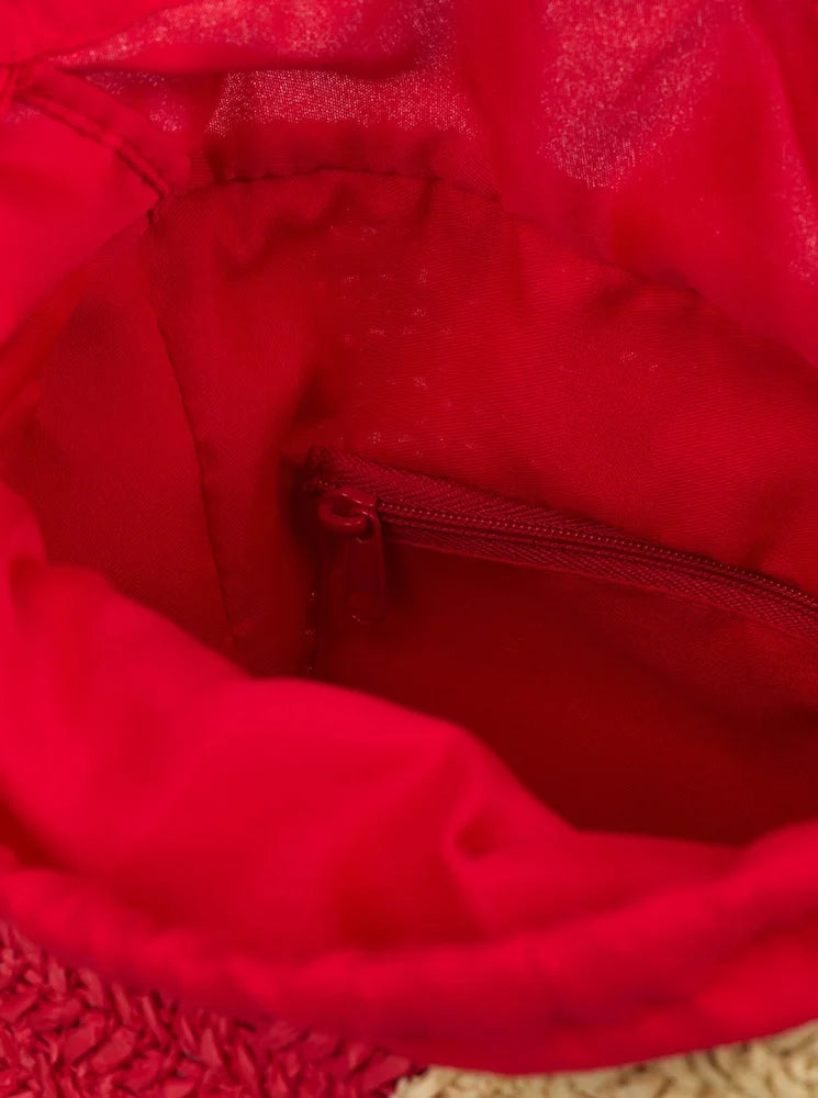 Sister of the Moon Purse Fibra Natural Rojo