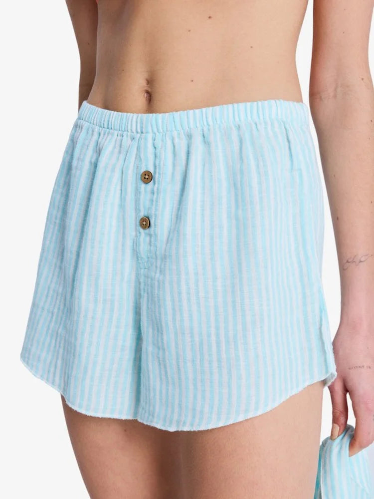 Salty Bliss Short Stripe Coconut Milk Rayas Azul