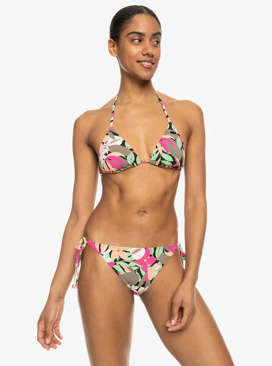 Printed Beach Classics Oscuro - Conjunto de bikini triangulo para mujer