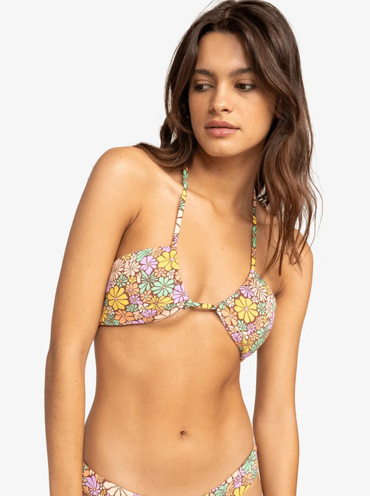 All About Sol - Top de Bikini Bandeau para Mujer