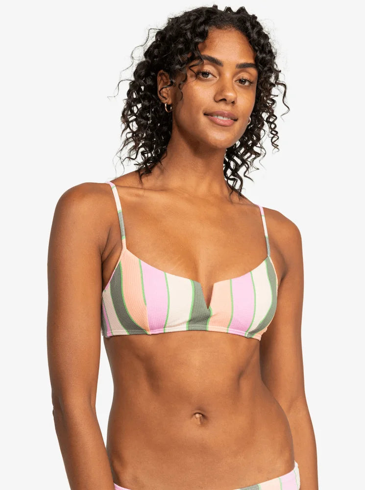 Vista Stripe - Top de bikini bralette para mujer