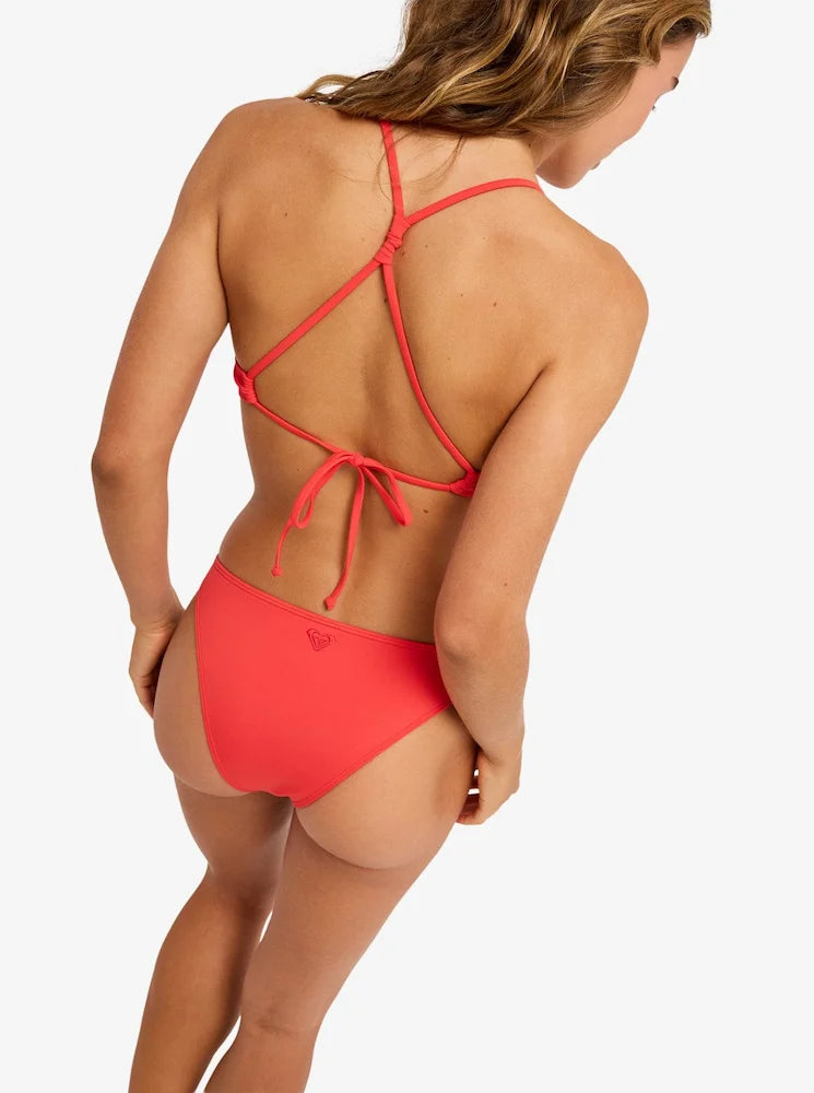 SD Essentials Athlete Tri Rojo Hibiscus - Top de Bikini para Mujer