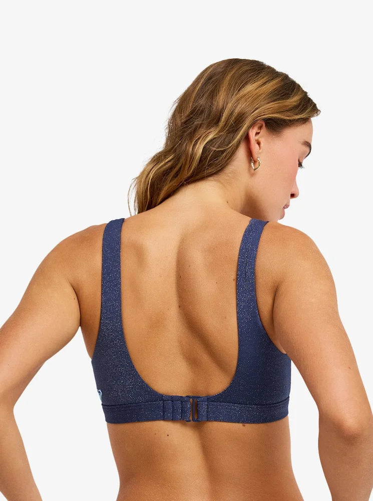 Shine Elongated Bra Mood Indigo Brillo Azul  - Top de bikini Tri Elongated para mujer
