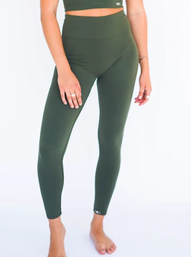 Legging verde caretta seamless Fitplanet